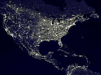 The United States at night: Few dark places remain.